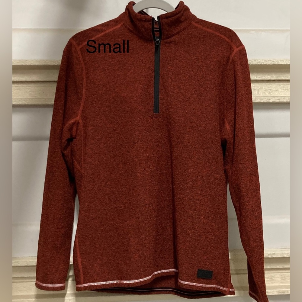 Abercrombie and Fitch adult small quarter zip pullover long sleeve red sweater